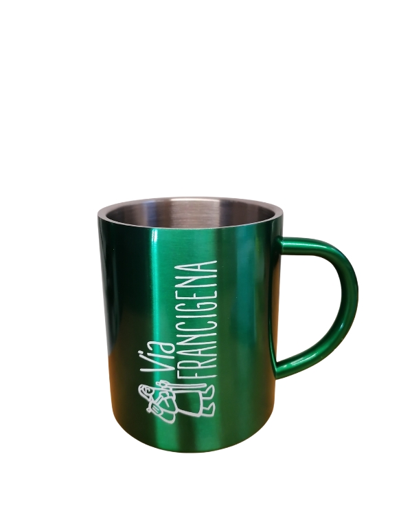 Tasse en métal Via Francigena vert