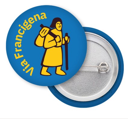 Spilla ufficiale della Via Francigena in tessuto