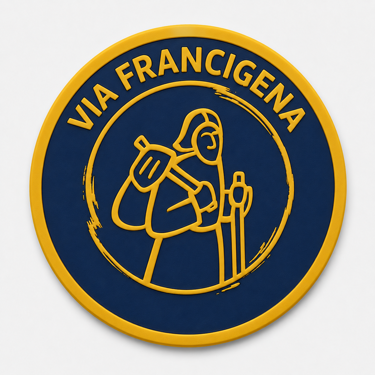 Toppa 3D Via Francigena Termoadesiva Blu