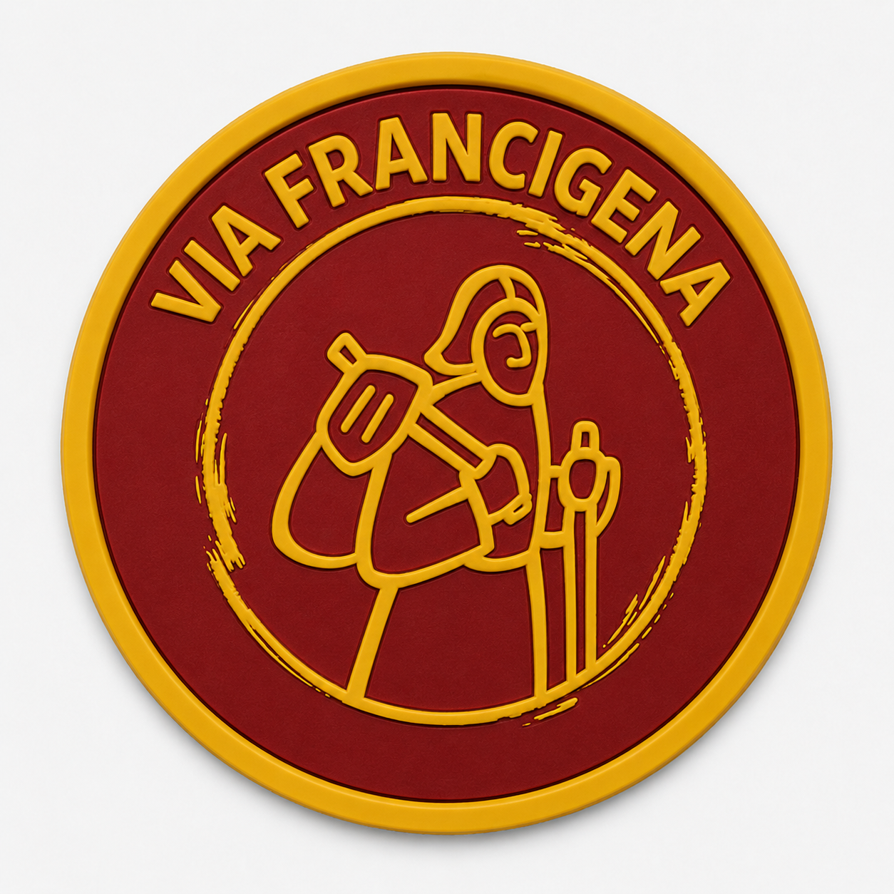 Toppa 3D Via Francigena Termoadesiva Rossa